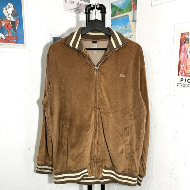 반스 사이드라인 벨벳 집업