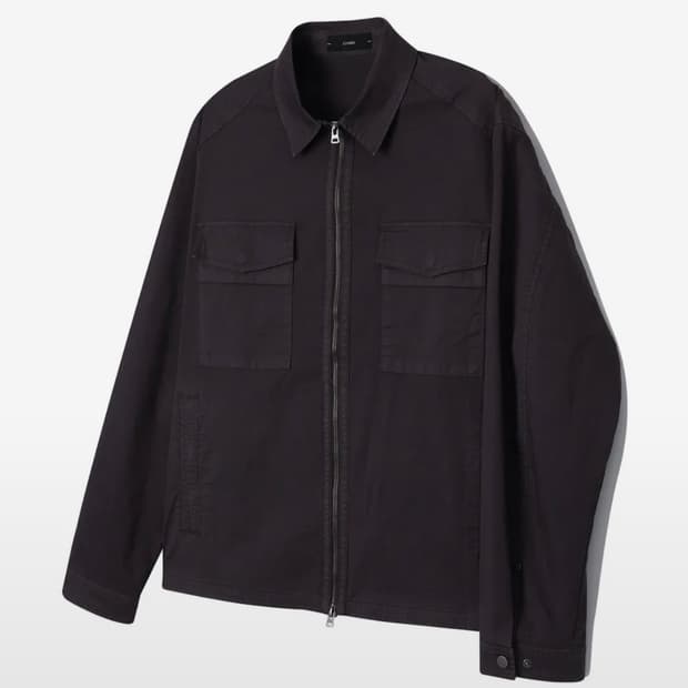 일꼬르소 가먼트다잉 투 포켓 집업 셔켓