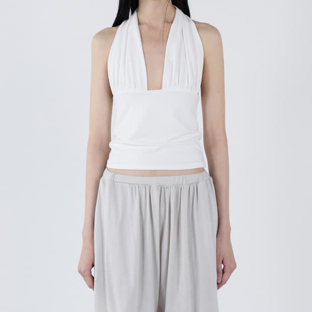 세릭 Halter neck cami top _ white