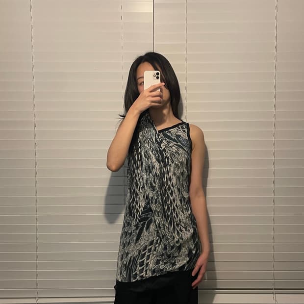 헬무트랭 슬리브리스 드레스