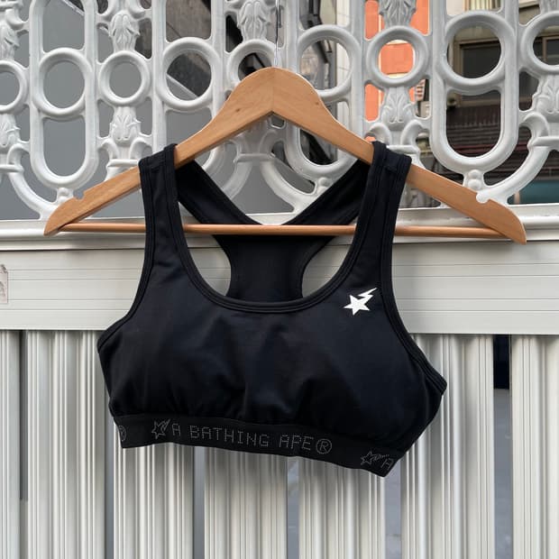 (빈티지)레어 Bape 베이프 로고밴딩 우먼스 레이서백 브라 탑