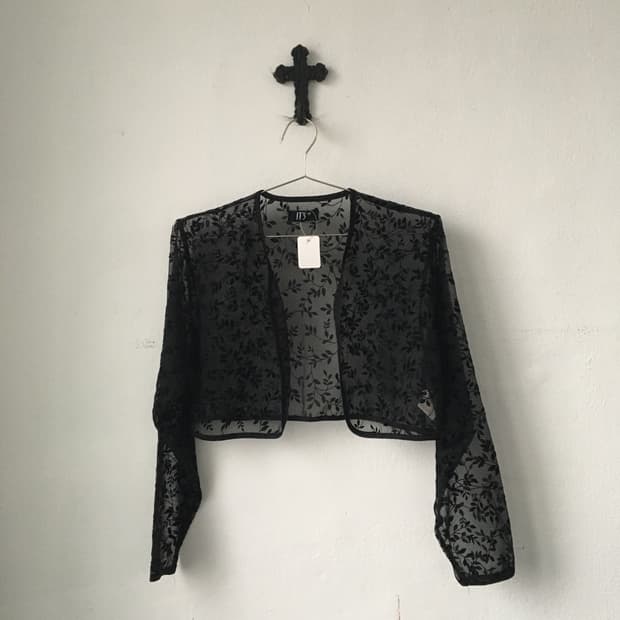 Pattern see through bolero