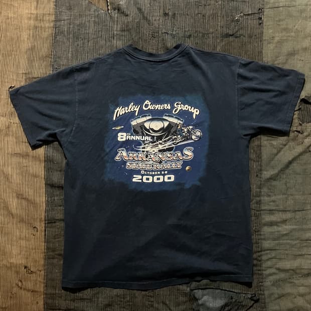 00s USA 빈티지 할리 데이비슨 Arkansas 반팔 티셔츠