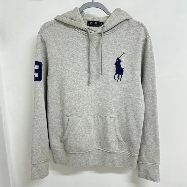 폴로 랄프로렌 빅포니 후드티 그레이