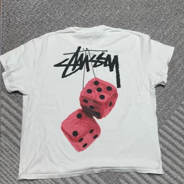 스투시 퍼지 다이스 티셔츠 화이트