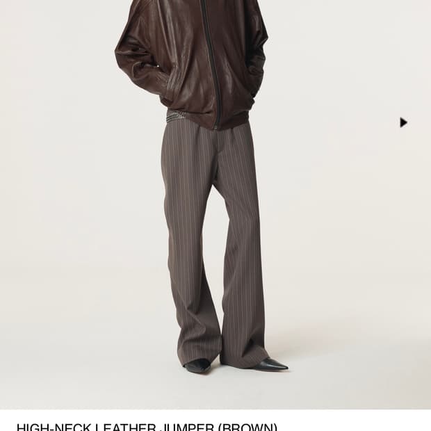 [L]렉토 하이넥 자켓 브라운