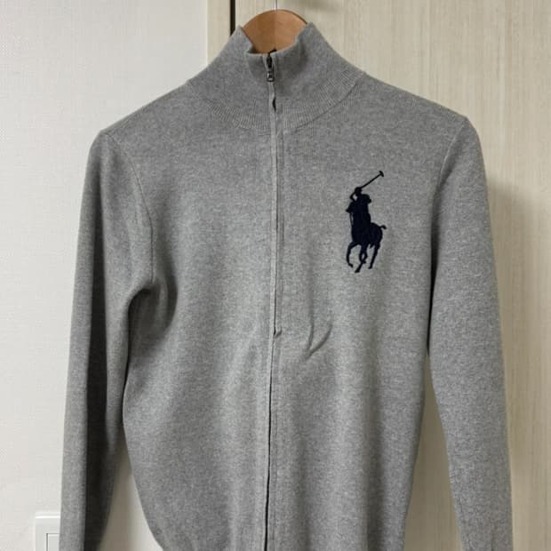 폴로랄프로렌 빅포니 그레이 니트 집업 가디건/아울렛 정품