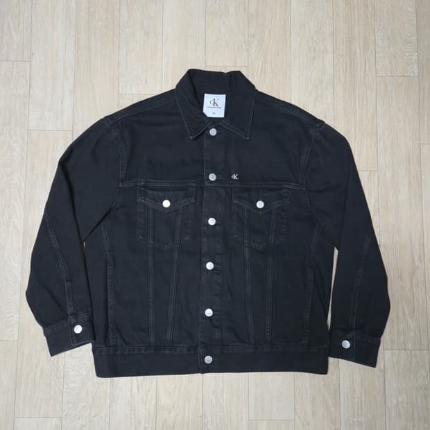 캘빈클라인 블랙 흑청 트러커 데님 자켓