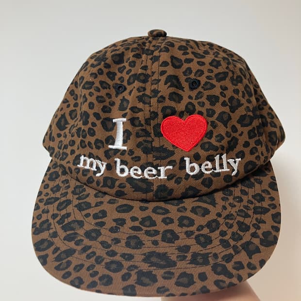 마스컴퍼니 i love my beer belly 6패널캡 레오파드캡 모자