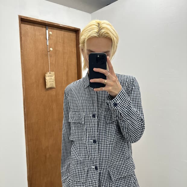 UNIVERSAL PRODUCTS Gingham Shirt Jacket