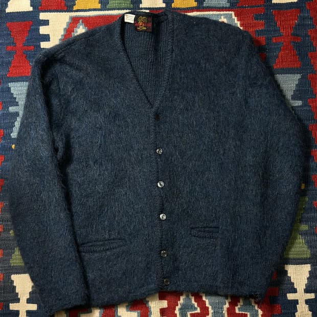60s 빈티지 모헤어 가디건 L