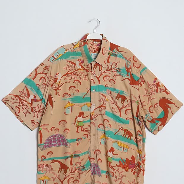 TOM TON Pattern Rayon Shirts