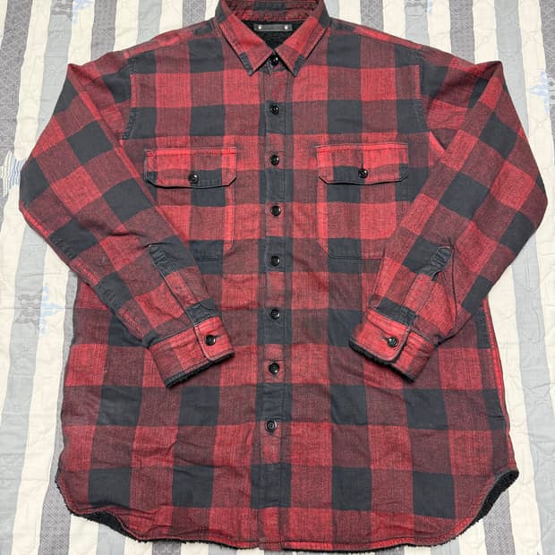 [3] 마인데님 minedenim 플란넬 버팔로체크셔츠 레드