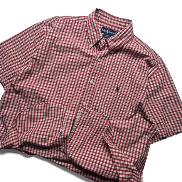 [L-XL] 폴로 랄프로렌 체크 반팔셔츠