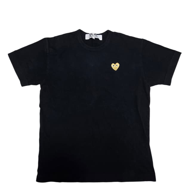 꼼데가르송 플레이 골드와펜 블랙 반팔