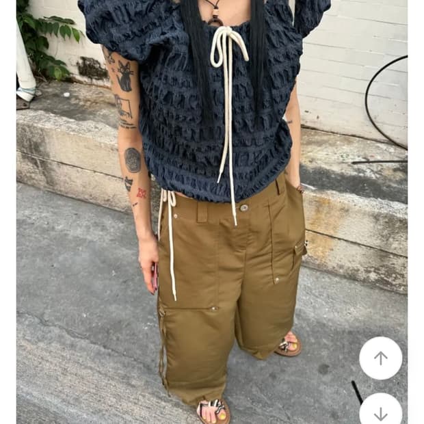 모래하우스 블라우스 네이비