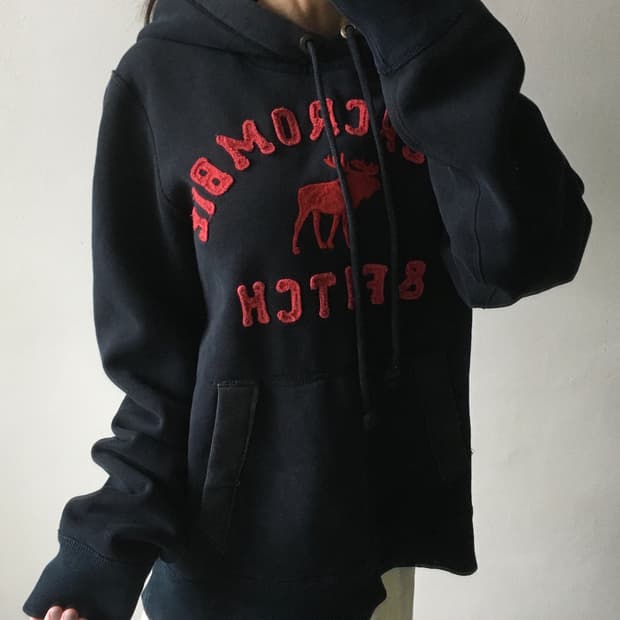 아베크롬비 넘버로고 후드집업