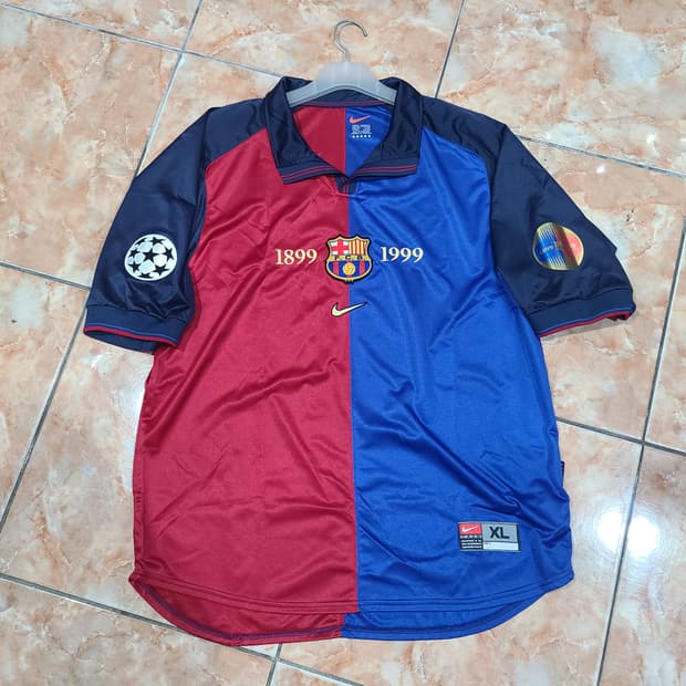 99-00 FC 바르셀로나 100주년 원판 올드레플 축구져지