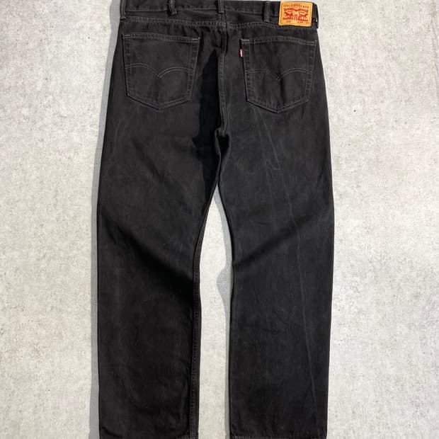 [38] Levi's 505 리바이스 블랙 루즈핏 데님팬츠
