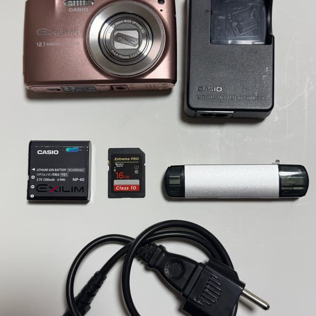 💕태연디카💕 카시오 엑슬림 z400 디카 핑크 풀세트