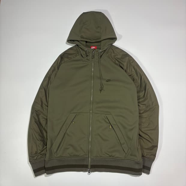 나이키 카키 후드 집업