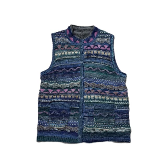 Vintage 3D Cable Knit Vest 