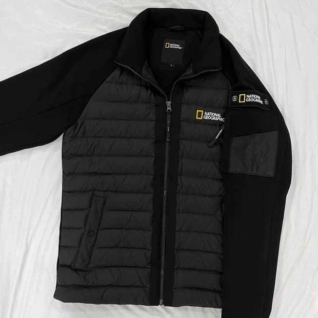 내셔널지오그래픽 몬타나 니트 앤 다운 믹스 풀 집업 자켓 L