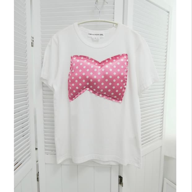 꼼데가르송 걸 리본쿠션 탑