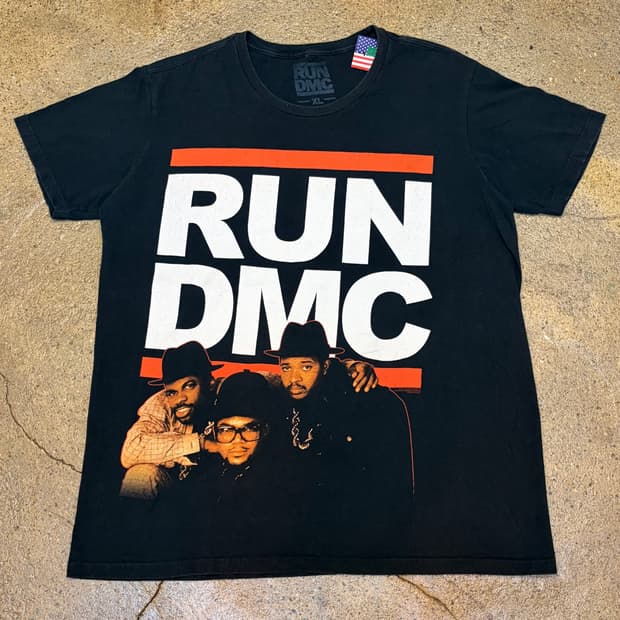 미국 빈티지 RUN DMC 공식굿즈 힙합 반팔티