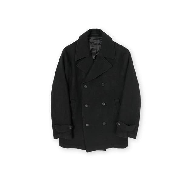 브라운야드 보일드울 피코트 블랙 새상품 (5)