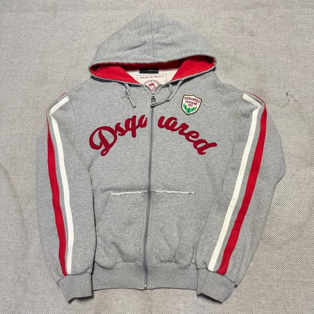 디스퀘어드2 그레이 후드집업