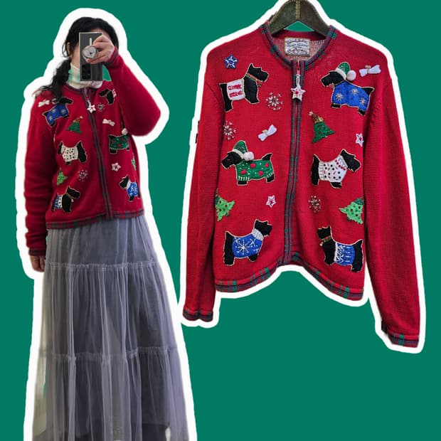 Heirloom collectibles 크리스마스 에디션 집업 가디건