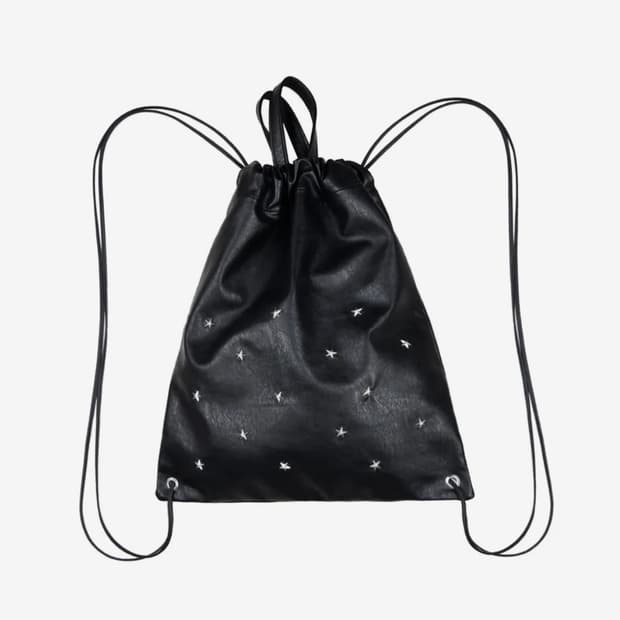 aeae 스텔라 레더 짐색 블랙 STELLA LEATHER GYMSACK