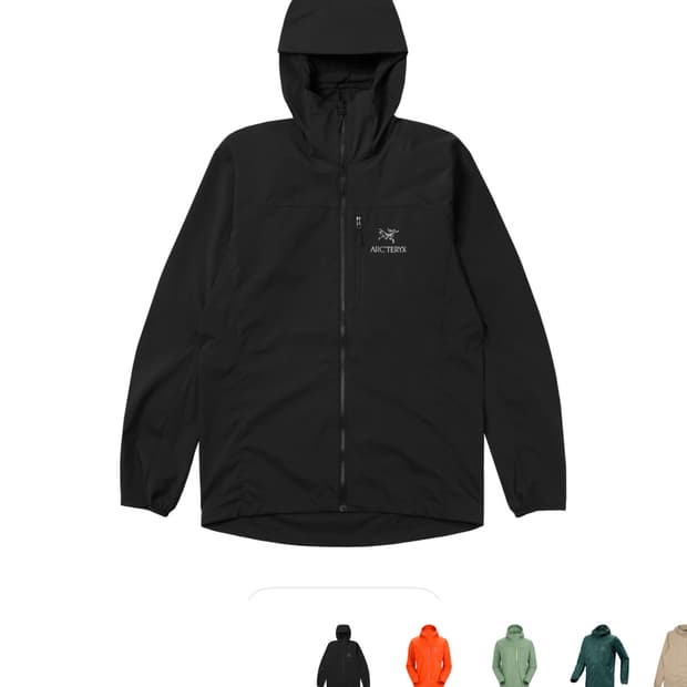  아크테릭스 스쿼미시 후디 블랙