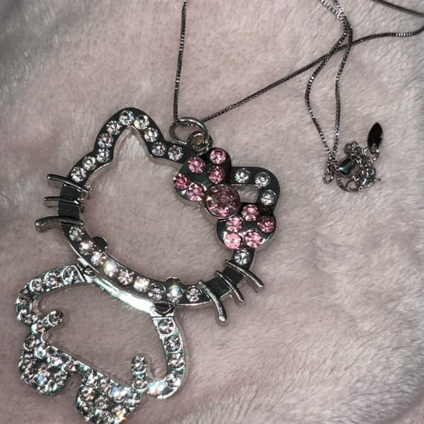 헬로키티 큐빅 관절 빈티지 목걸이