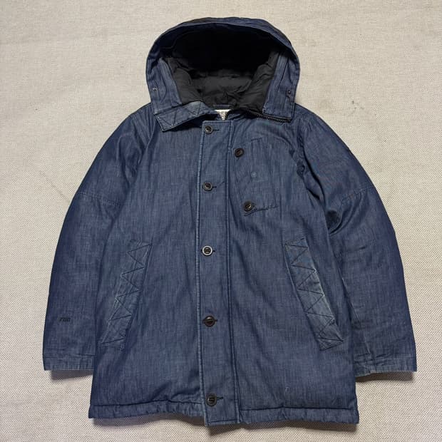 노스페이스 화이트라벨 700 데님 구스다운 패딩