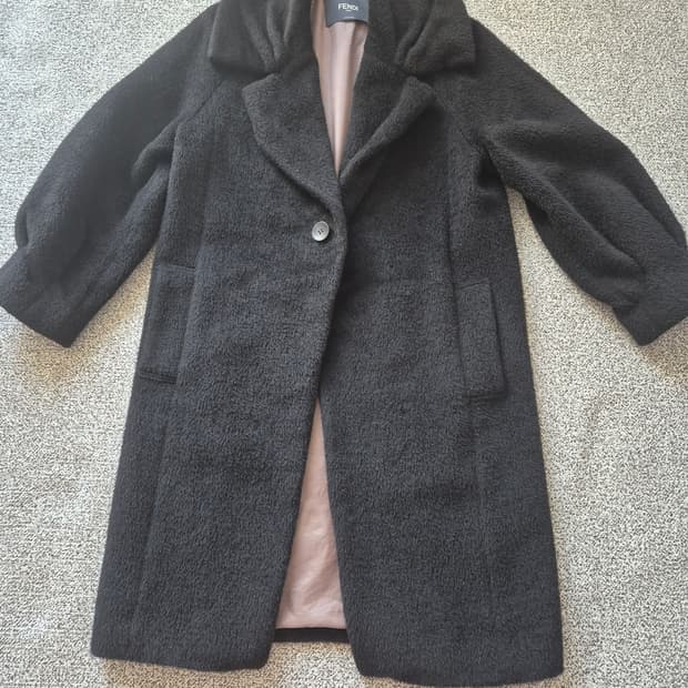 펜디 스타일 알파카 여성 코트