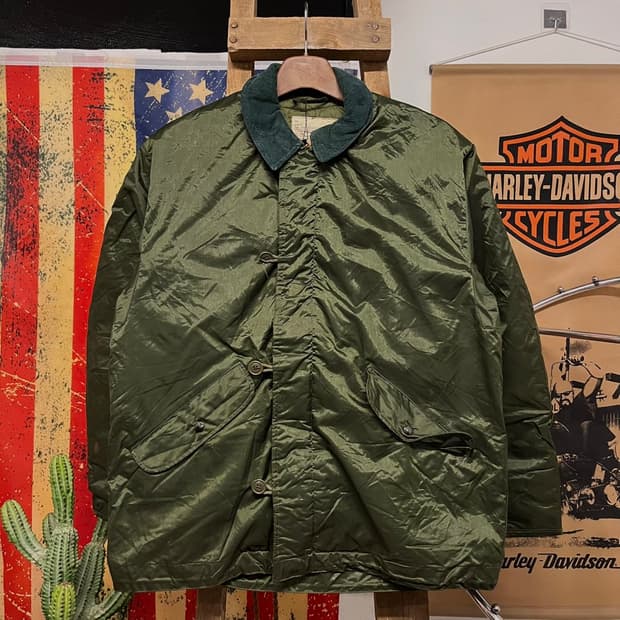 70s 알파 인더스트리 오리지널 미해군 임퍼머블 덱 자켓 N000