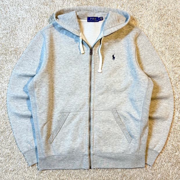 폴로 랄프로렌 신형 네이비포니 써멀 후드집업 그레이