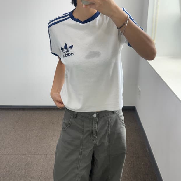 Adidas 아디다스 파이어버드 네이비 트랙탑 화이트 반팔  