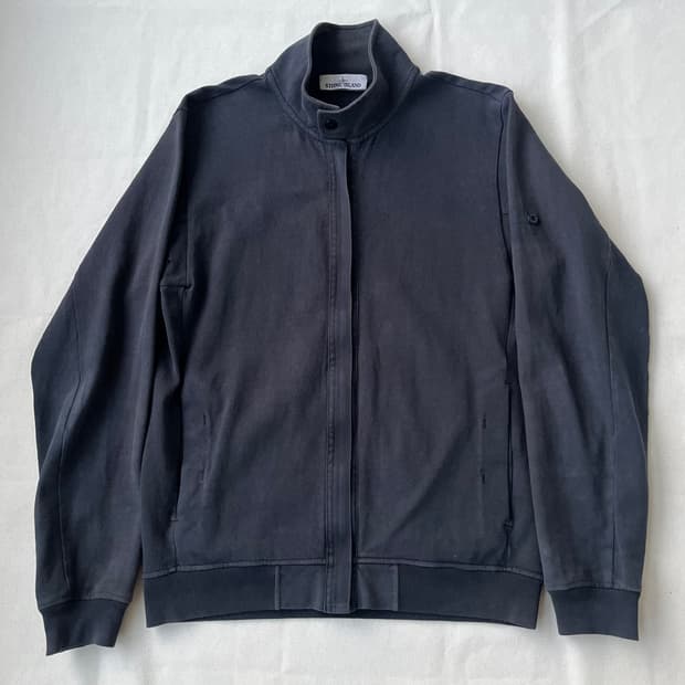 Stone Island 스탠드카라 집업 블루종