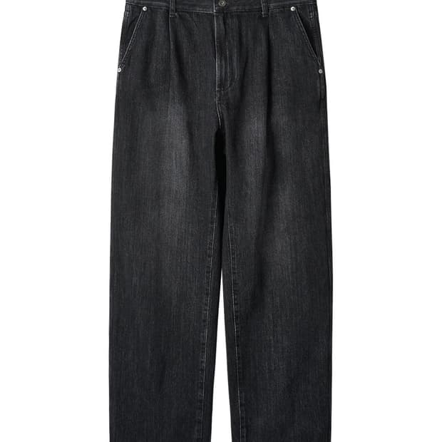 러프사이드 드랩 워싱 데님 팬츠