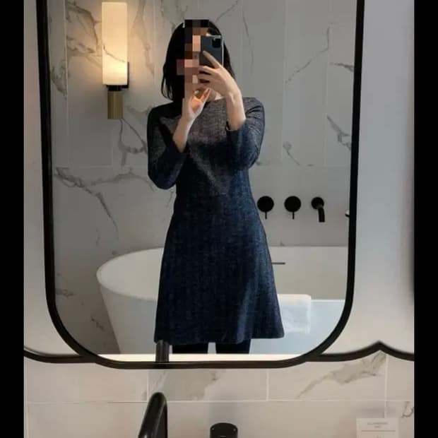 띠어리 네이비 원피스 xs