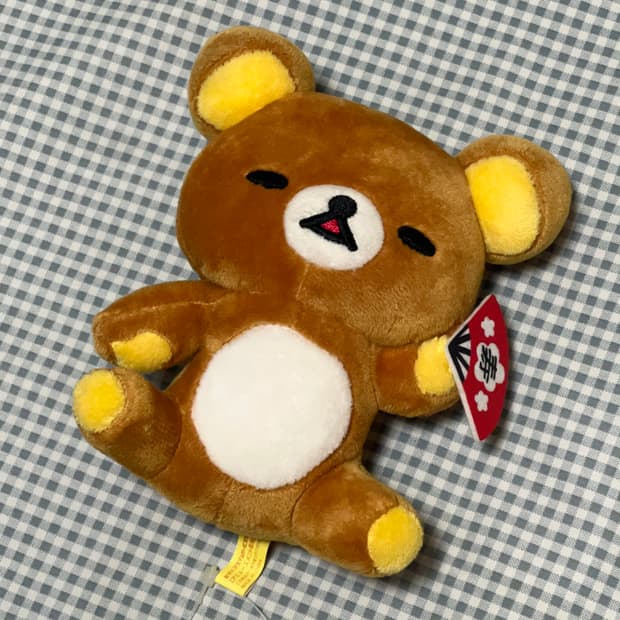 산엑스 정품 2011 고전 리락쿠마 부채 인형