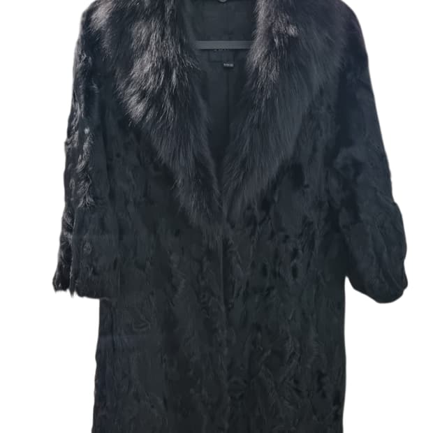 트리아나 양모 여우털 7부 코트 자켓 55-66