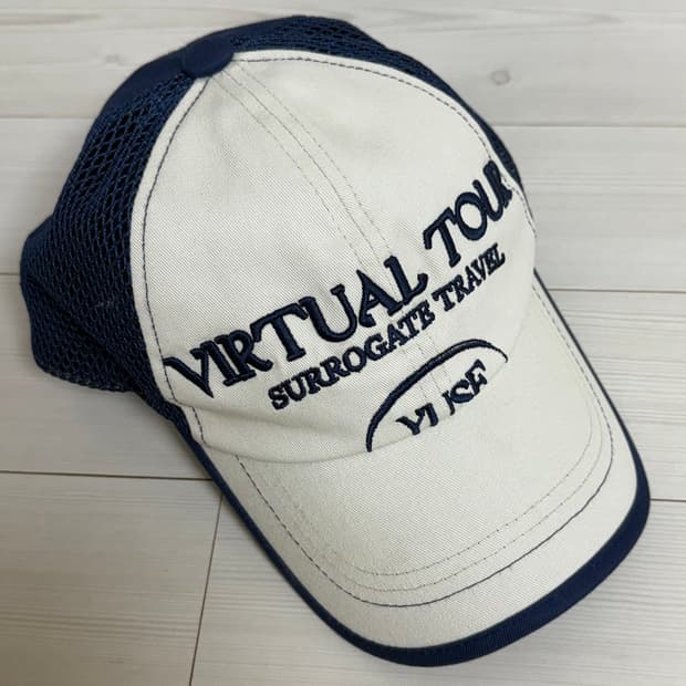 COLOR BLOCK MESH 볼캡 네이비