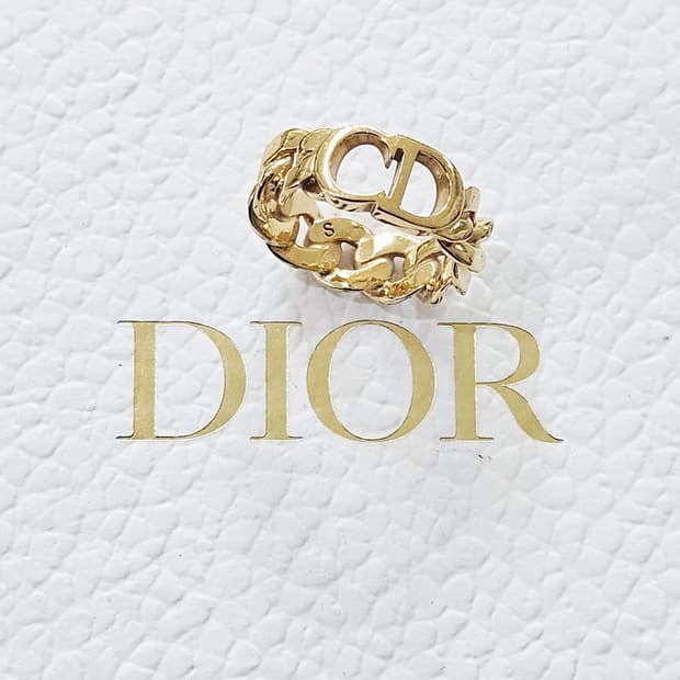 디올 당세 뚜왈 골드 피니쉬 링 / S사이즈 [약10.5호] [정품]