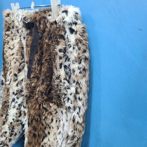 일본빈티지 레오파드 호피털바지 퍼 하프팬츠like떠그클럽