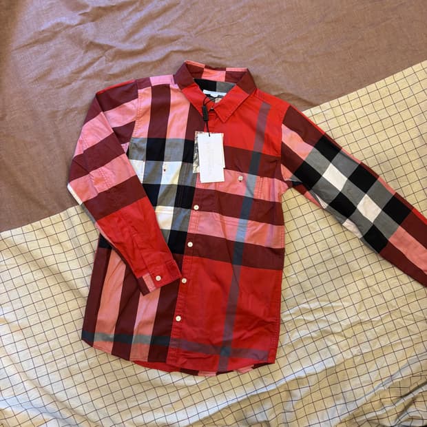 버버리 키즈 체크 남방 (12y)  