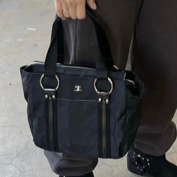 꾸레쥬 나일론 숄더백